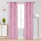 preview thumbnail 53 of 62, Room Darkening Silver Foil Pattern Grommet Curtains 2 Panels 42 x 63 Inch - Pink