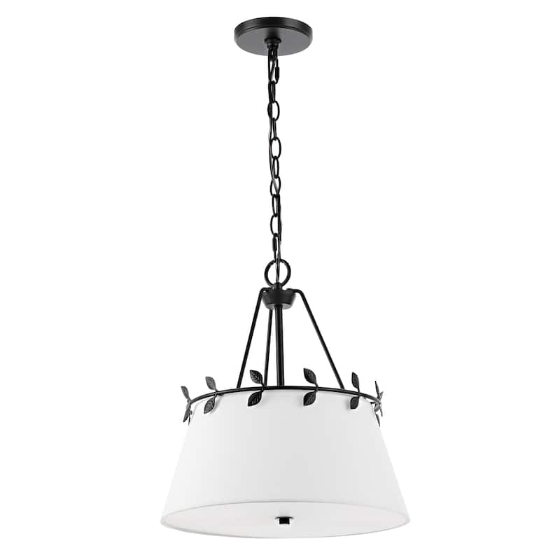 SAFAVIEH Lighting Lizzi 3-Light Adjustable Pendant Chandelier (LED Bulbs Included) - 15 In. x 15 In. x 20-79 In.