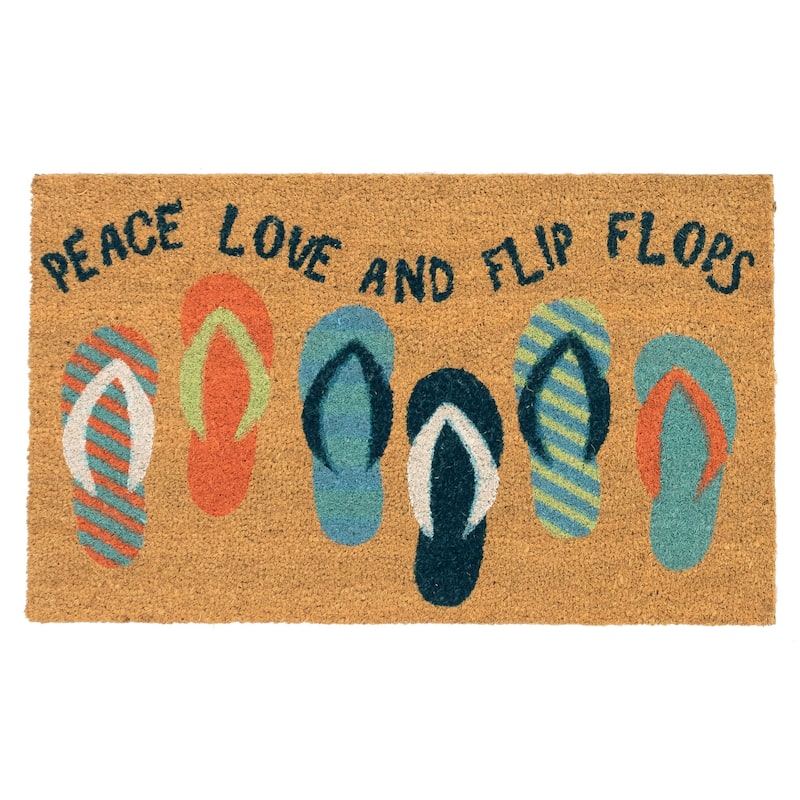 Liora Manne Natura Flip Flops Outdoor Mat Cool 24"x36"