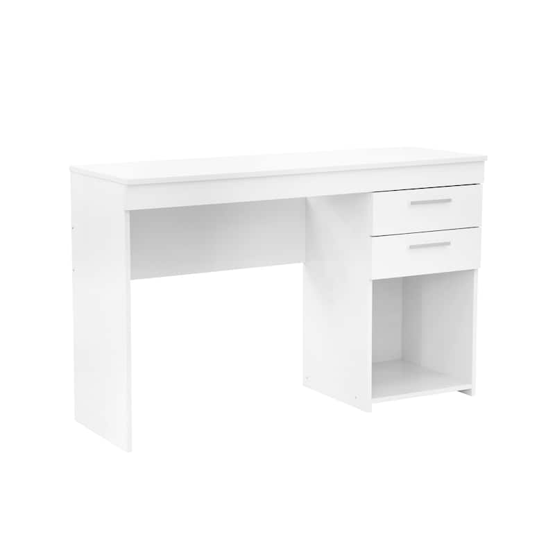 Home Office Workstation with Storage, White