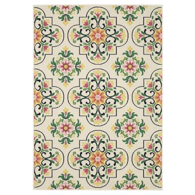 Harlowe Floral Medallions Ivory/ Multi Area Rug