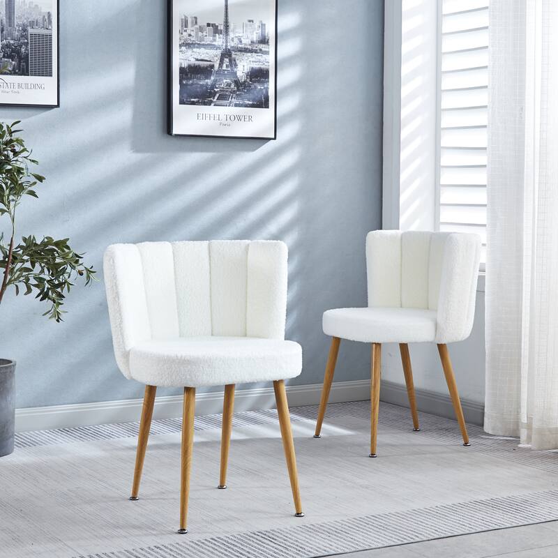 23.62" Accent Chairs with Iron Legs (Set of 2)