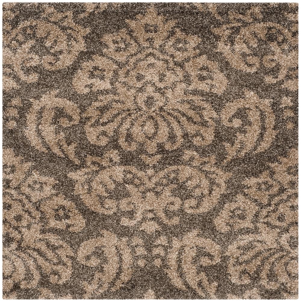 SAFAVIEH Florida Shag Aurkene Floral Damask 1.2-inch Thick Rug