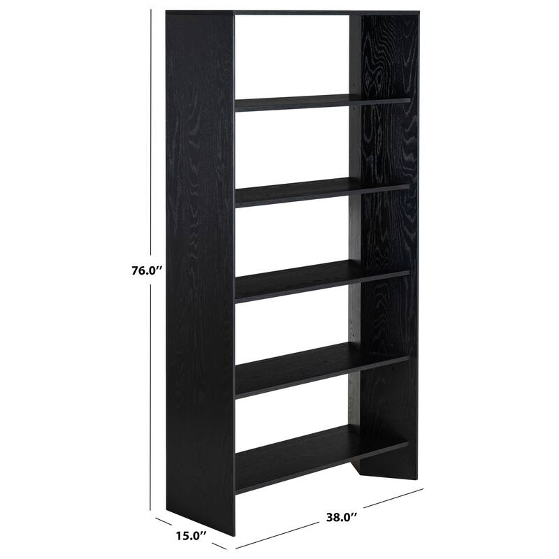 SAFAVIEH Couture Norrington Wood 5 Shelf Bookshelf - 38"W x 15"D x 76"H