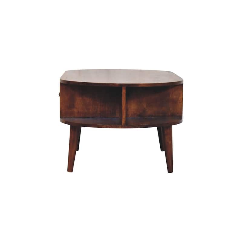 Artisan Furniture Solid Wood Chestnut Oval Coffee Table