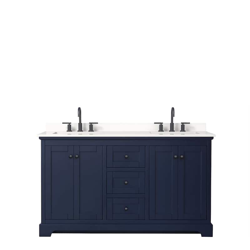 Avery 60-inch Double Vanity, Quartz Top