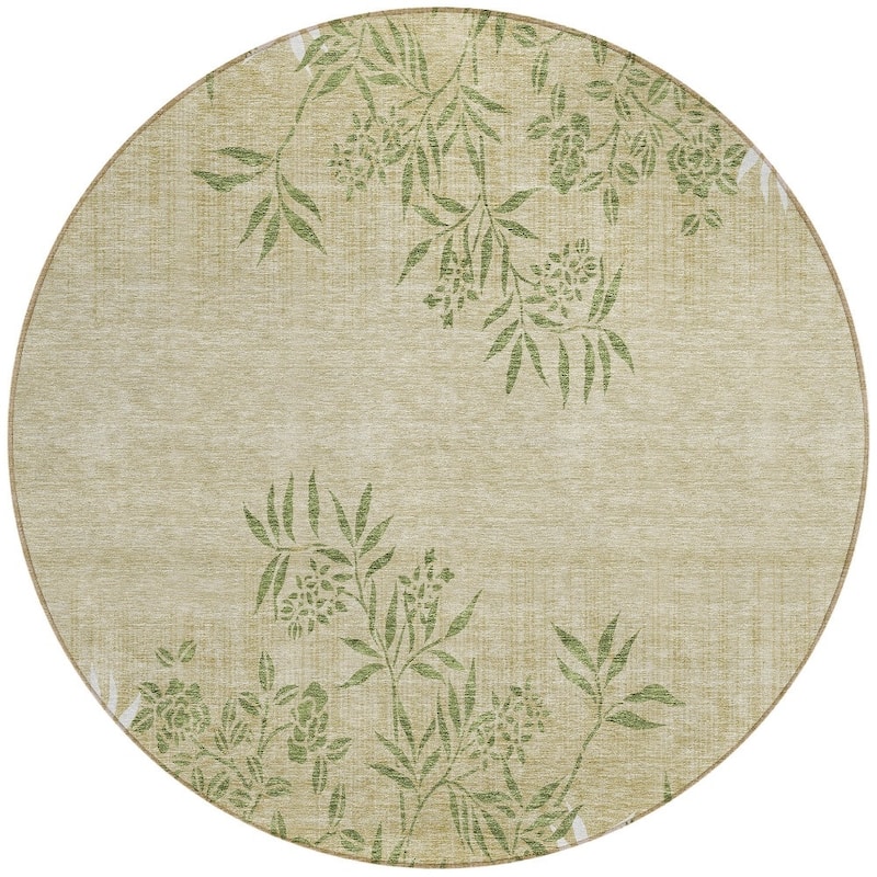 HomeRoots Floral Transitional Rectangle Outdoor Rug