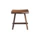 preview thumbnail 9 of 11, Nordic Style Teak Stool with Curved Seat