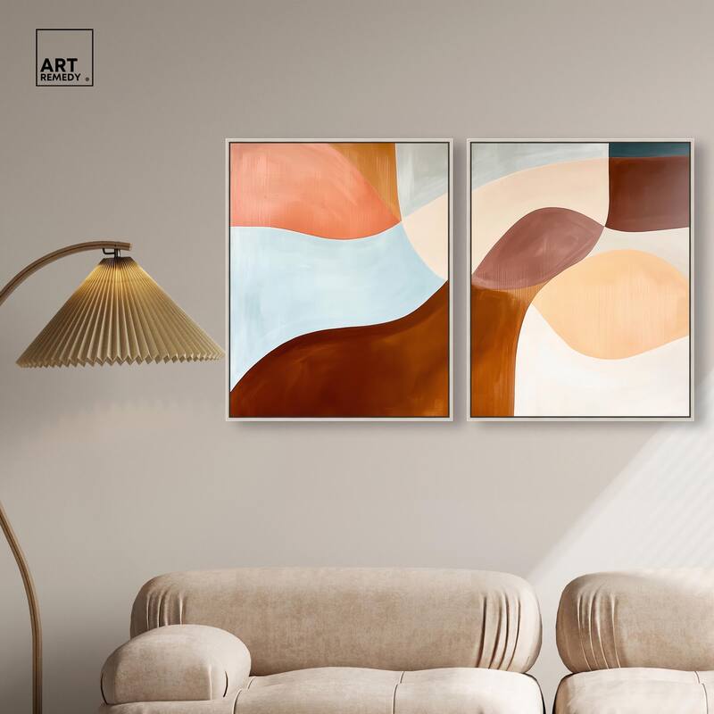 Shapes Revisited II Canvas Set of 2 by Art Remedy