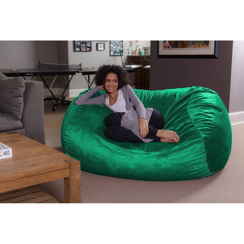 6-foot Bean Bag Lounger Large Memory Foam Bag Chair Lounger