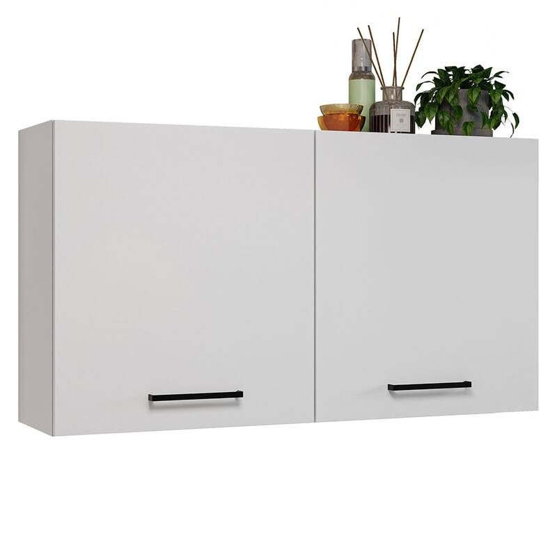 Madesa Bathroom Wall Cabinet with 2 Doors & Shelves for Toiletries