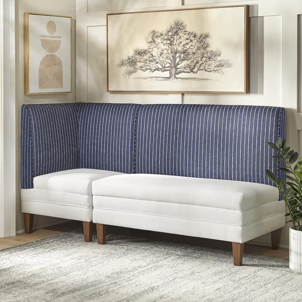 Lifestorey Phillips 2-Piece Upholstered Bench Set