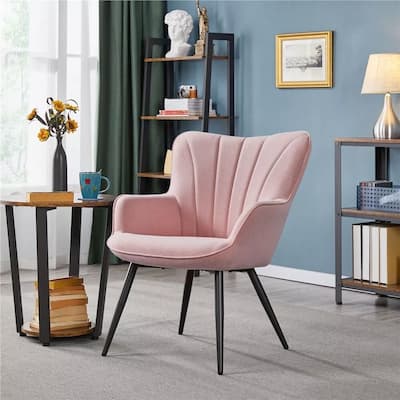 Modern Accent Chair Dining Chair Armchair Side Chair Pink - 27" x 33"