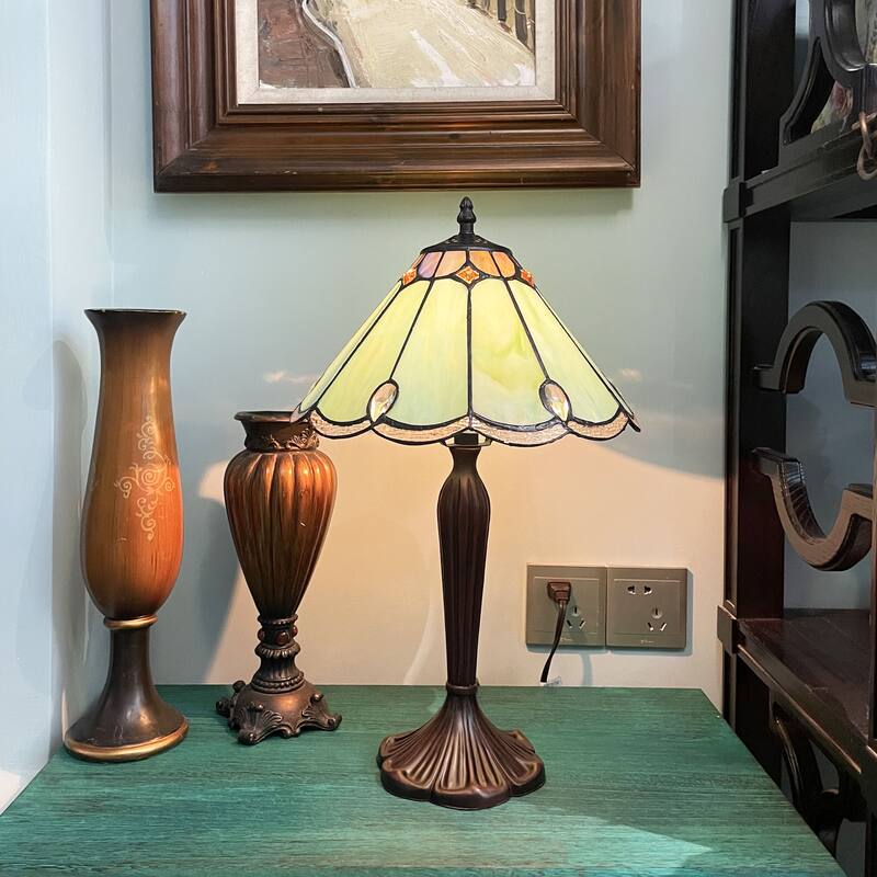 Tiffany Style Victorian Design 1 Light Table Lamp - 19.5 inches high
