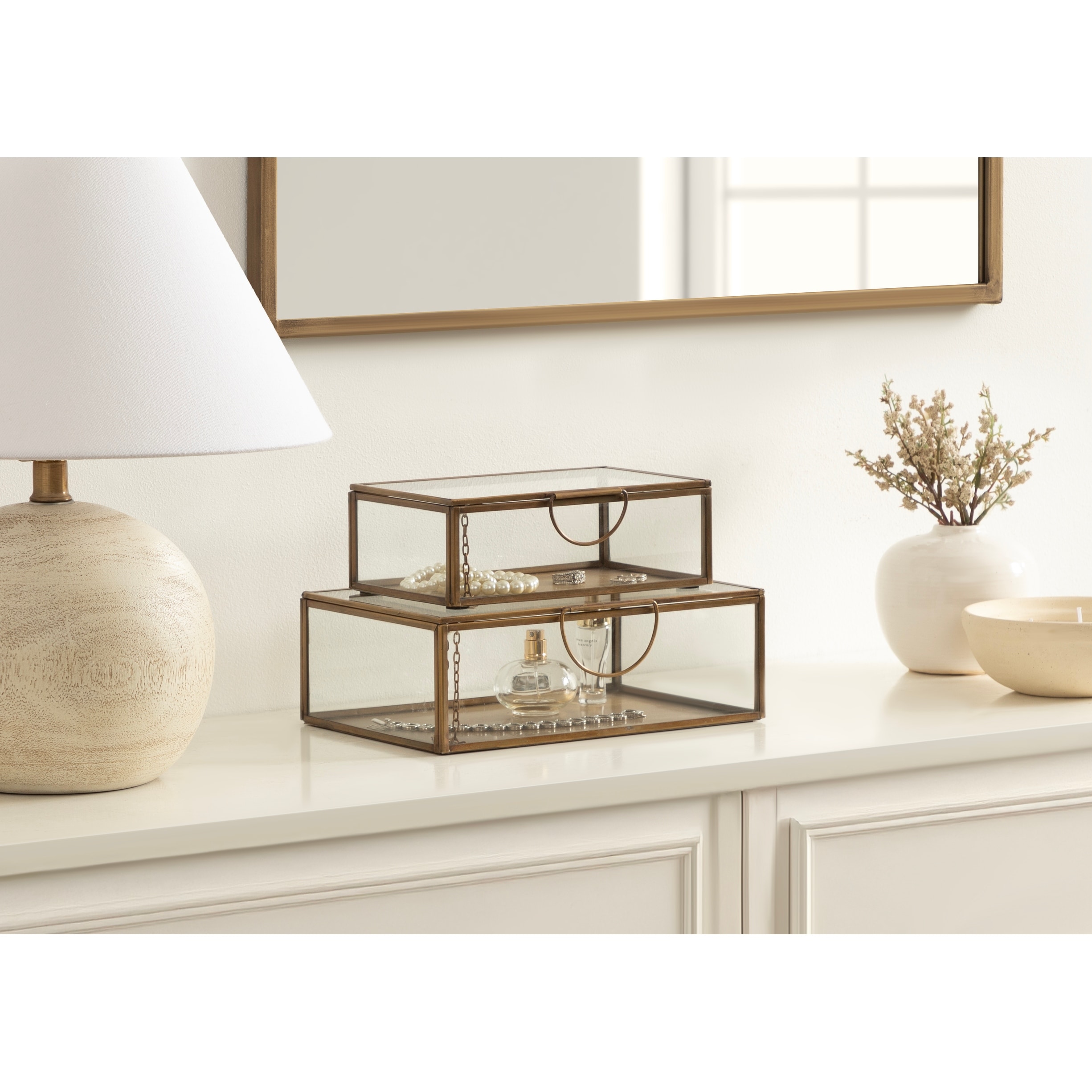 Kate and Laurel Nevala Decorative Storage Box Set - 2 Piece