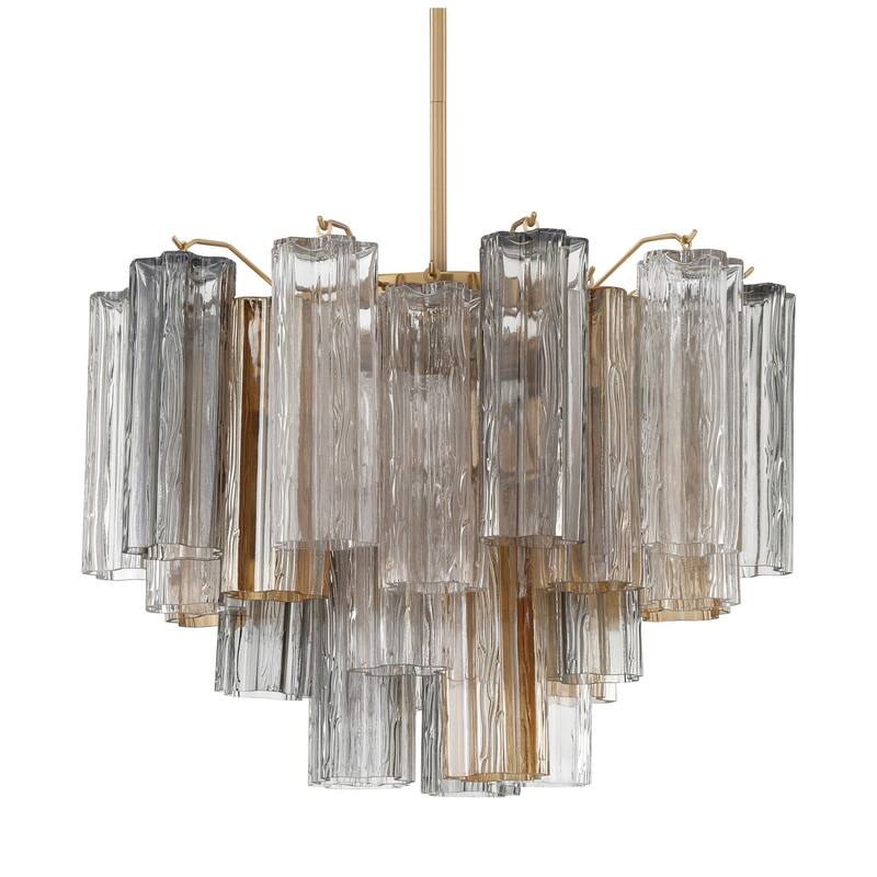 Crystorama Lighting Group ADD-306-AU Addis 6 Light 20" Wide Waterfall - Aged Brass