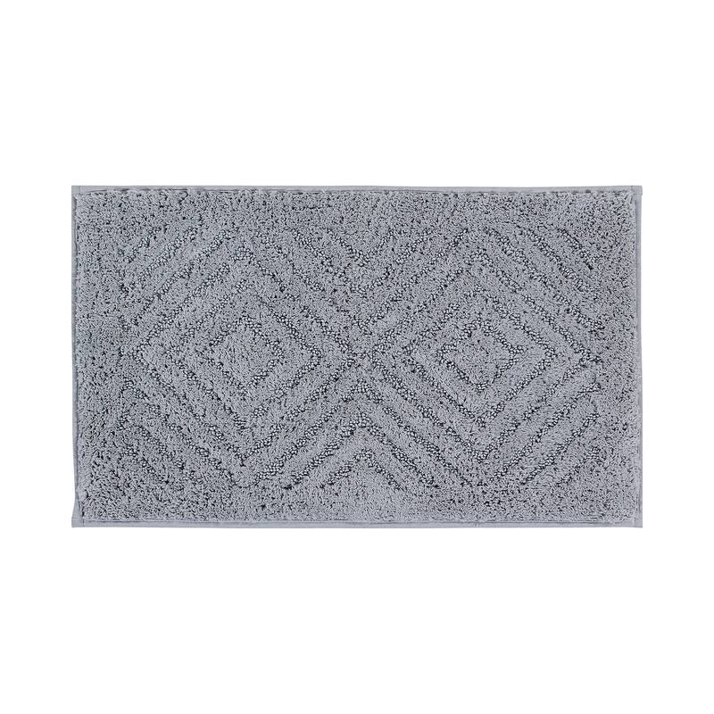 Better Trends Bath Rug 100% Cotton Tufted Soft & Plush Water Absorbent Bathroom Rugs for Shower, Sink Bath Mats Trier Collection
