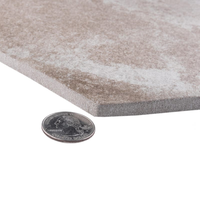 Merola Tile Americana Boston Hex Downtown 14-1/8" x 16-1/4" Porcelain Floor and Wall Tile