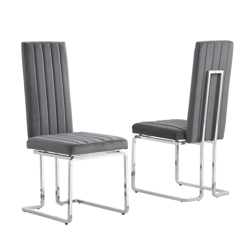 Best Quality Furniture D442/3-SC340-7 Dining Set with 94" White Lacquer Wood Top
