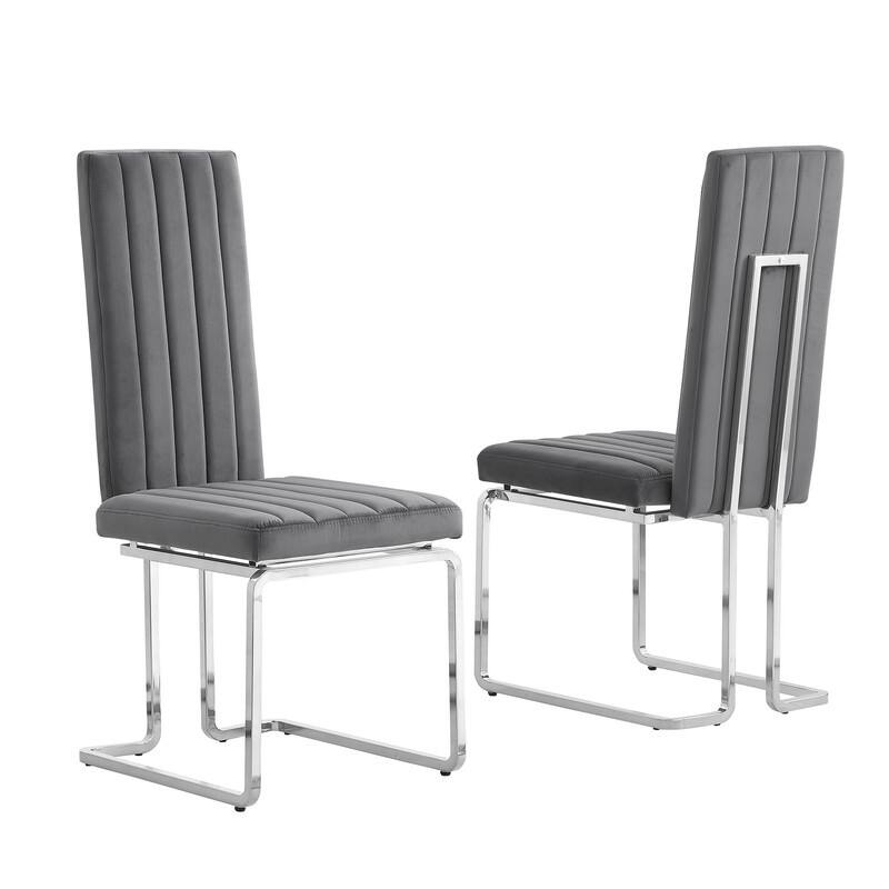 Best Quality Furniture Velvet Side Chairs **Set of 2**