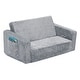 preview thumbnail 4 of 10, Serta Perfect Sleeper Extra Wide Convertible Sofa to Lounger Grey