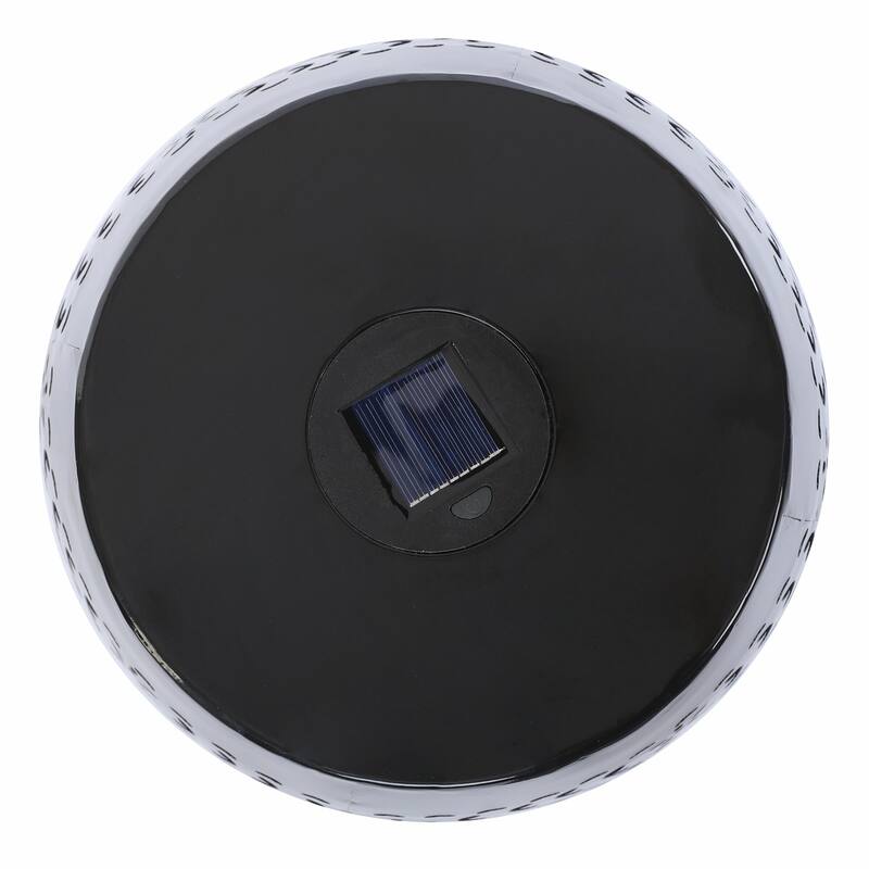 Solar-Powered Side Table with Light - Modern Iron Design, Garden & Patio Accent