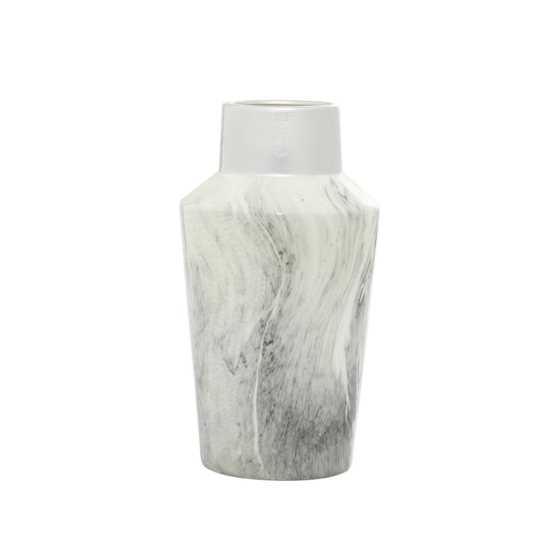 Ceramic Faux Marble Decorative Vase - Gray - Roche River Decor - Gray