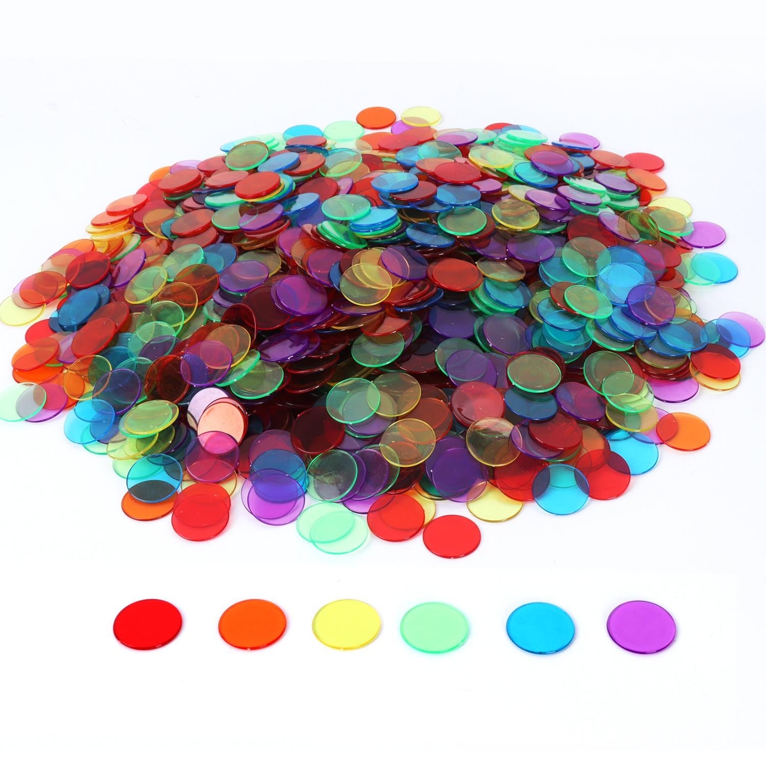 GSE™ 500-Pack 3/4-inch Plastic Bingo Chips for Bingo Game, Counting, Sorting, Science, Educational Markers