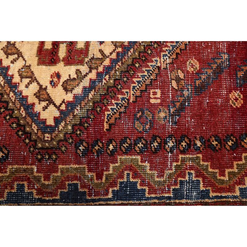 ECARPETGALLERY Hand-knotted Antalya Vintage Dark Red Wool Rug - 3'7 x 5'9