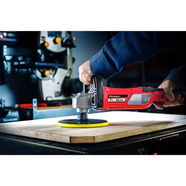 Shop Powerbuilt 7 In 10a Variable Speed Sander Polisher Detailing