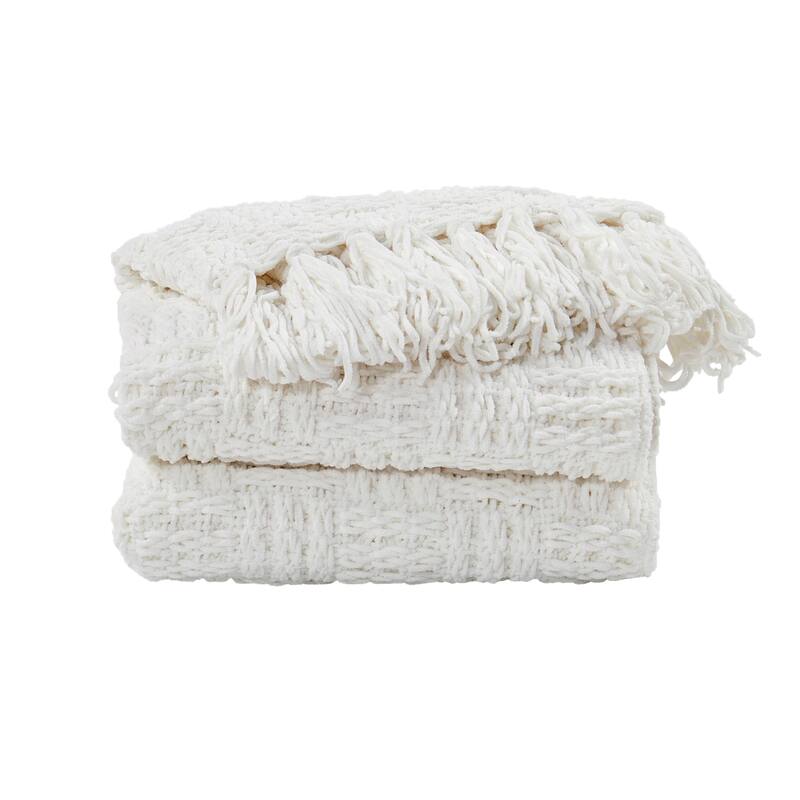 Cable Knitted Couch Cover Throw Blanket