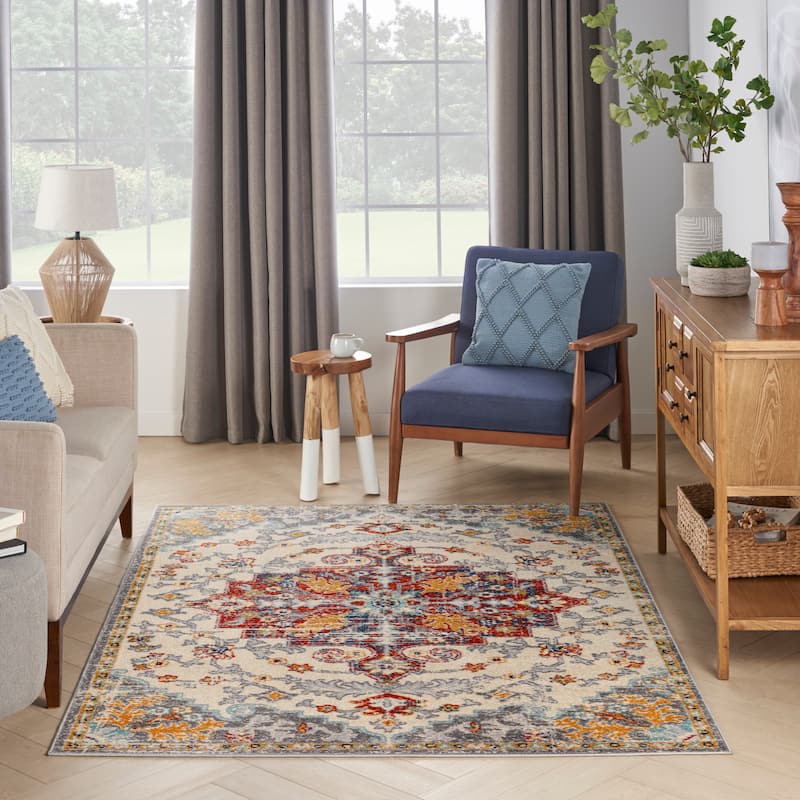 Nourison Passion Indoor only Multicolored Persian Area Rug