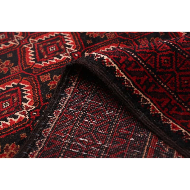 ECARPETGALLERY Hand-knotted Teimani Black, Red Wool Rug - 3'1 x 5'4