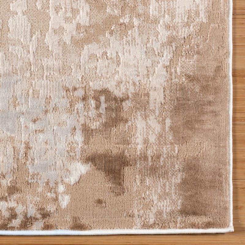 Gertmenian Arlo High Low Transitional Modern Gray Ivory Black Indoor Area Rug Collection