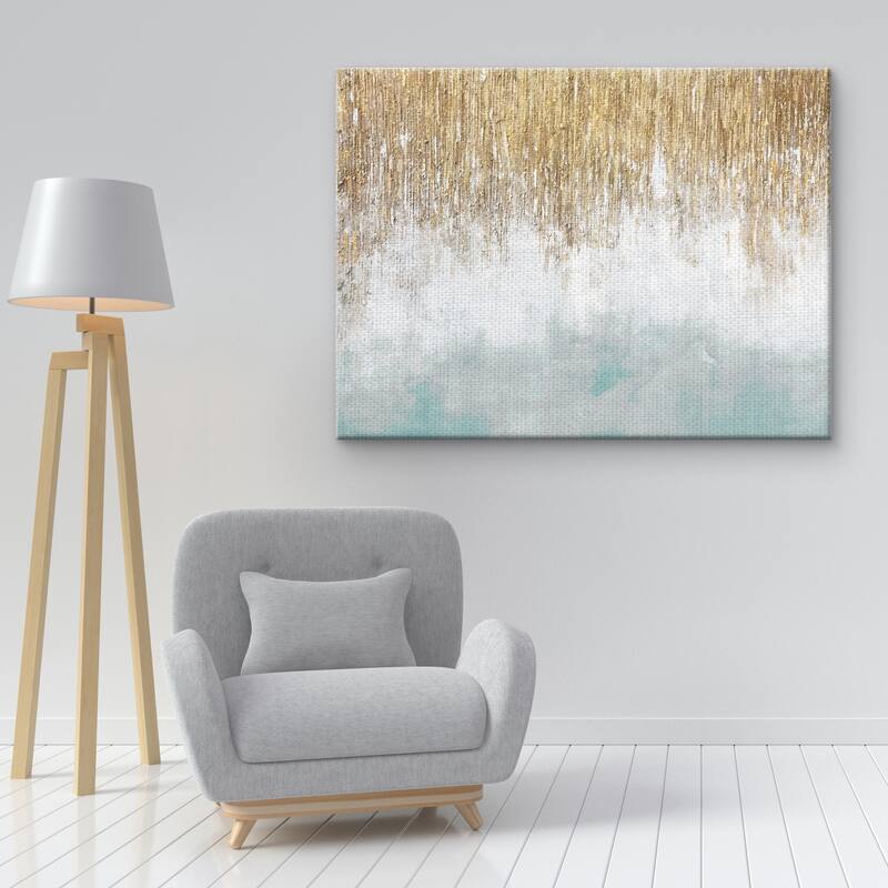 Sage Blue Shimmer by Willowbrook Fine Art Canvas Art Print