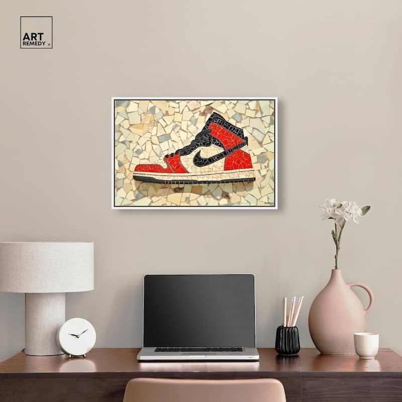 Mosaic Sneaker Canvas by Art Remedy