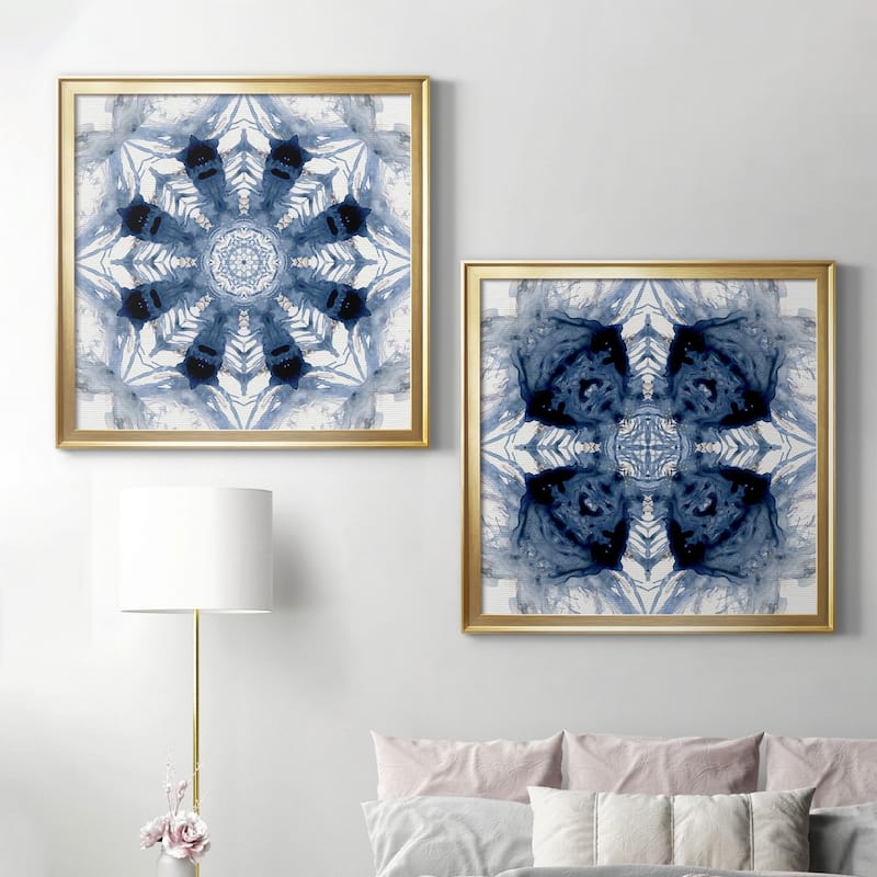 Indigo Kaleidoscope III Premium Framed Canvas - Ready to Hang
