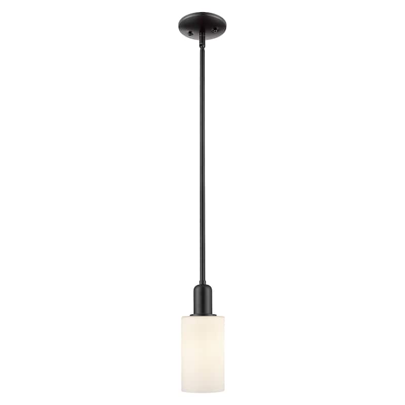 Innovations Lighting Endless Possibilities Arcadia - Clymer - 1 Light 4" Stem Hung Mini Pendant - Matte White/Matte Black