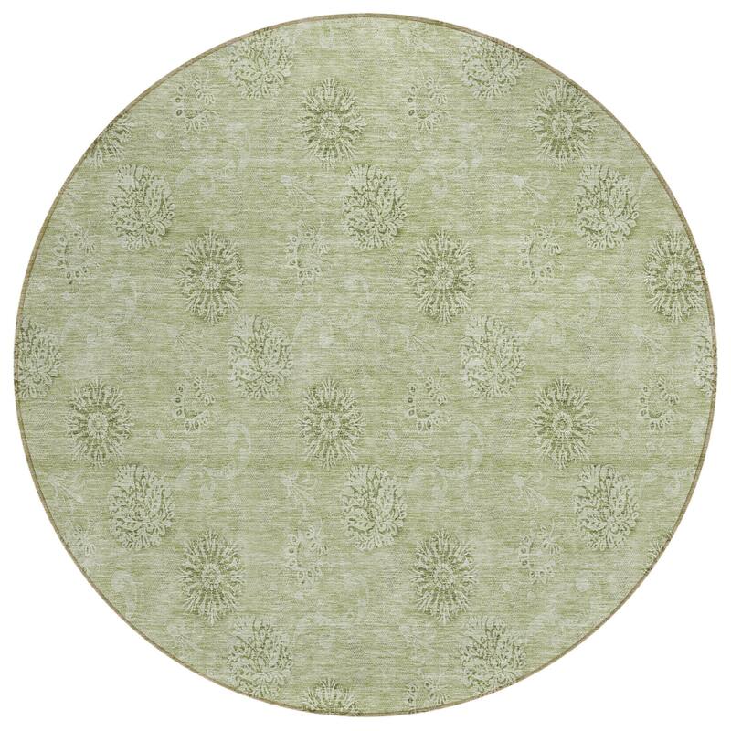 HomeRoots Floral Transitional Rectangle Outdoor Rug