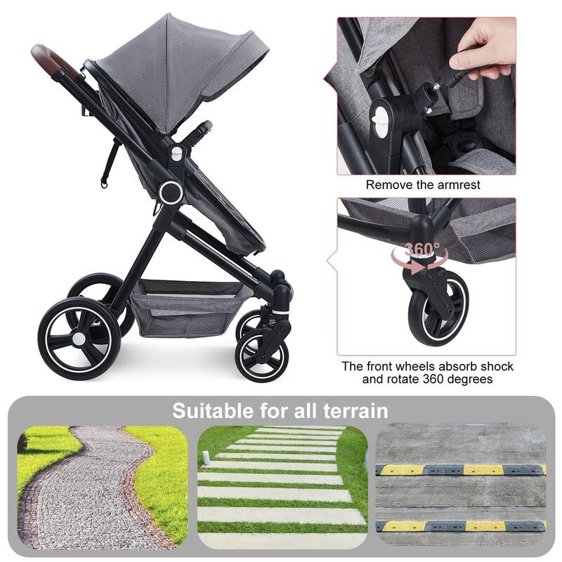 Convertible Baby Stroller for Toddler 1-3