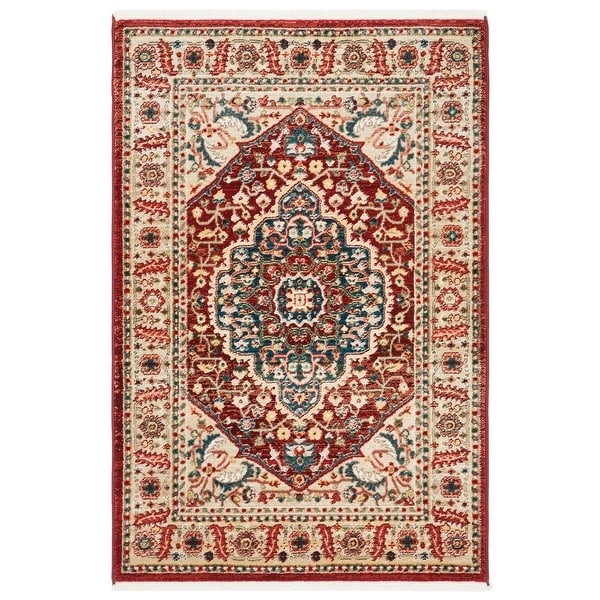 Lauren Ralph Lauren Chloe Traditional Medallion Rug Fringe - Bed