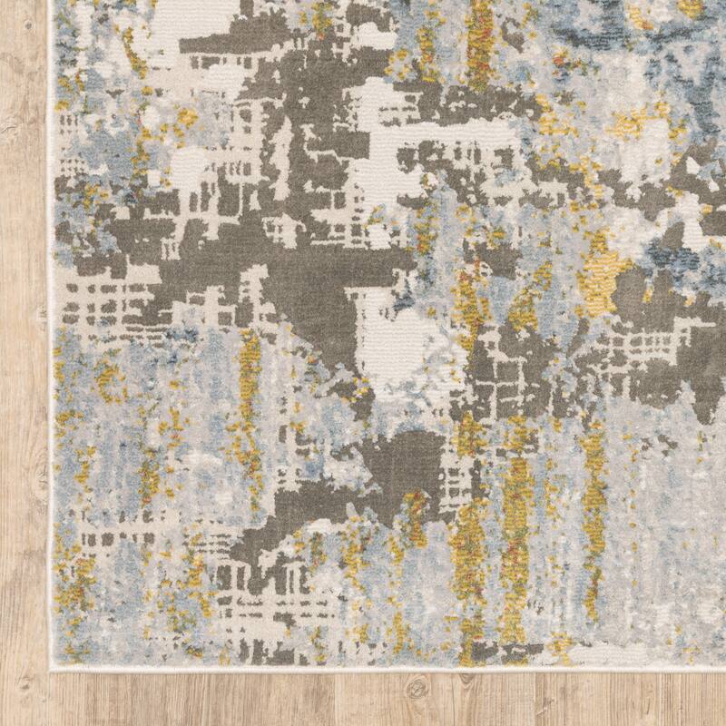 Style Haven Caldon Contemporary Abstract Gray Area Rug