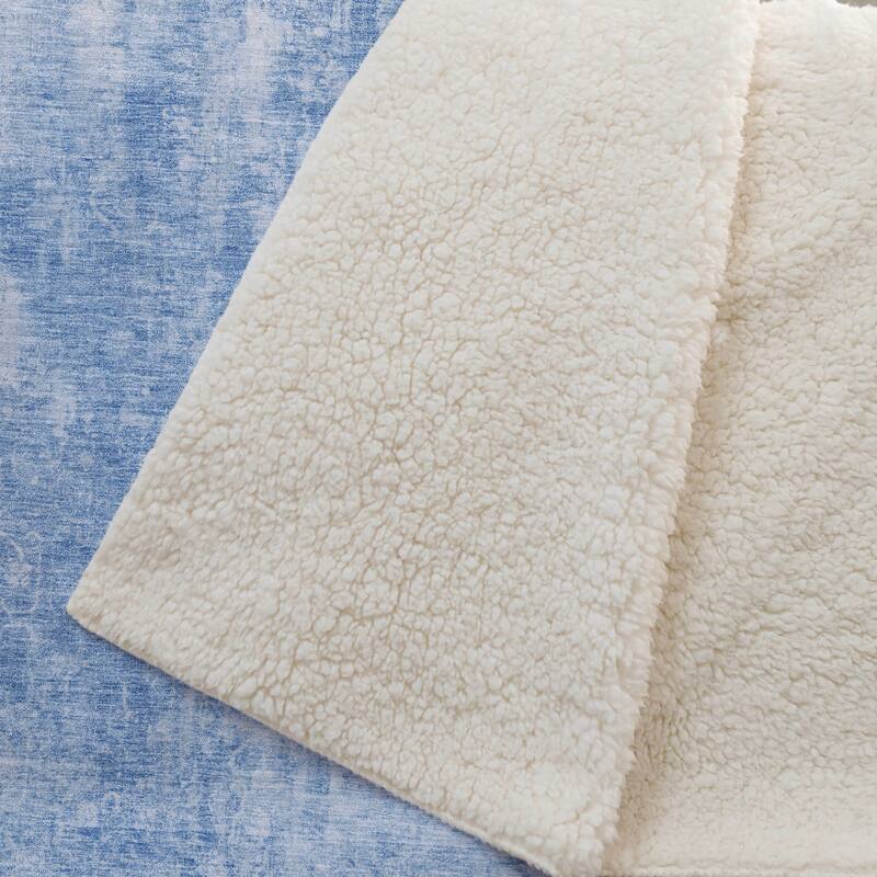 Premium Machine Washable Modern Abstract Sherpa Throw Blanket