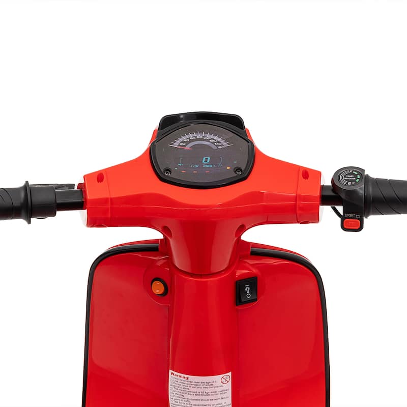 24V 250W Powerful Electric Scooter W/12" Air-Filled Tires,Hand Accelerator & Brake,Dual Rear Suspension,High/Low Speed