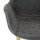 preview thumbnail 5 of 25, LeisureMod Markley Leather Dining Armchair Gold Metal Legs Set of 2