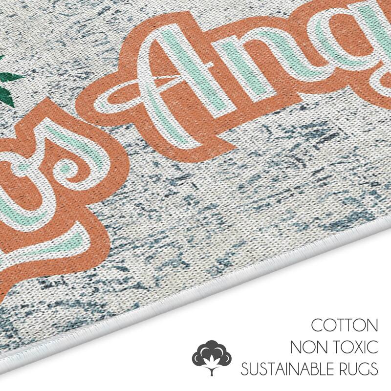 SussexHome Non-Skid Ultra-Thin Area Rugs for Laundry Room, Entryway, Bathroom and Kitchen - Washable Multipurpose Floor Mat