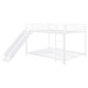 preview thumbnail 19 of 38, Full over Full Size Metal Bunk Bed with Slide and Guardrails,,Industrial Minimalist Metal Bed聽