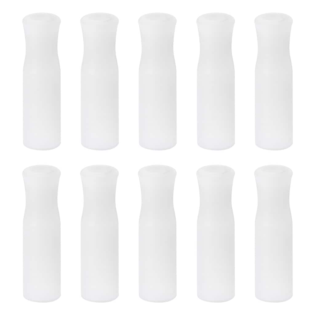 10pcs Silicone Straw Tips for 1/4 Inch OD Stainless Steel Straws