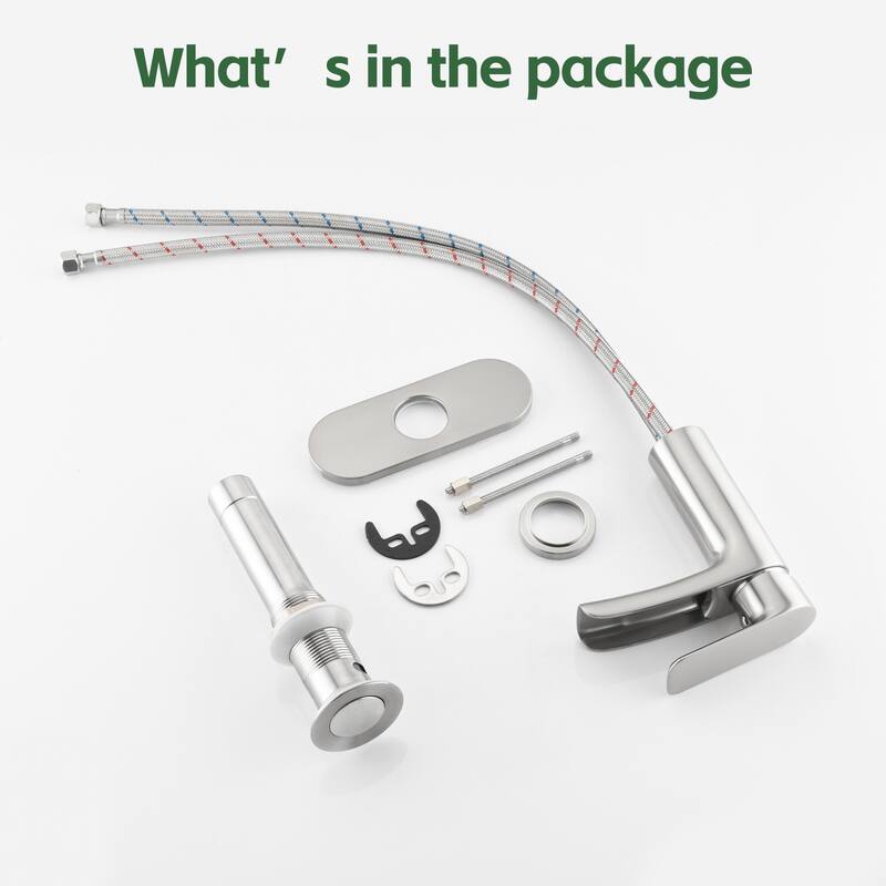 Topcraft Single Handle Waterfall Bathroom Faucet with Baseplate