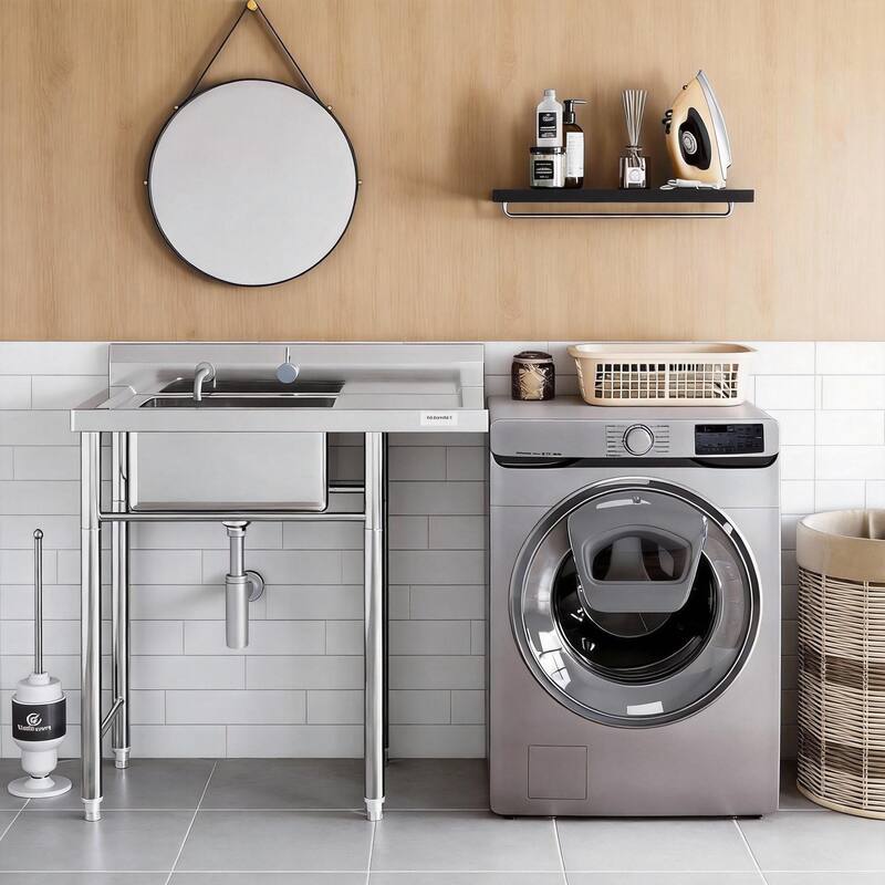 Stainless Steel Utility Sink, with Legs
